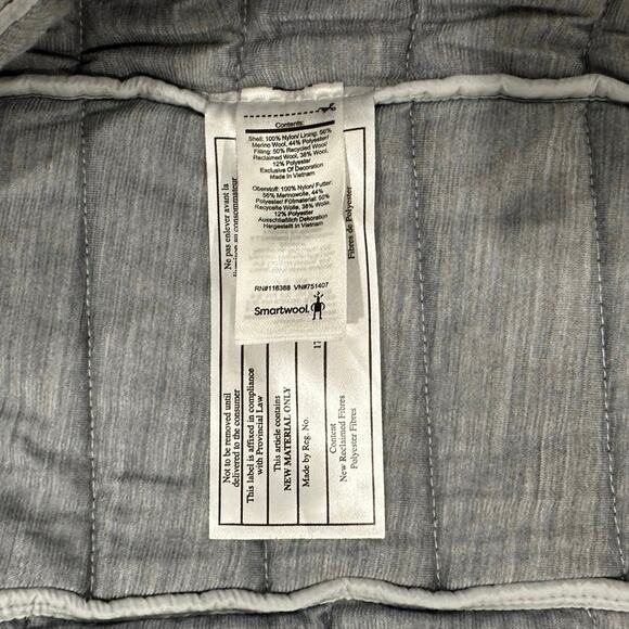 SmartWool Women's Storm Grey Smartloft 120 Quilted Mini Skirt - Size M NWOT - Picture 7 of 7